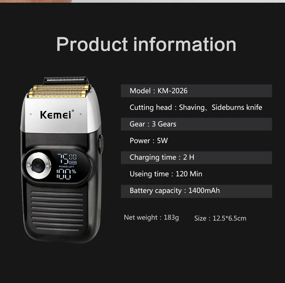 Kemei KM-2299 KM-2026 KM-5083 Professional Hair Clipper Kit