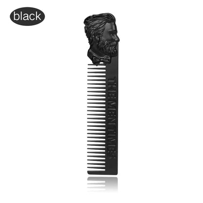 Professional Styling Metal Stainless Steel Men Beard Comb