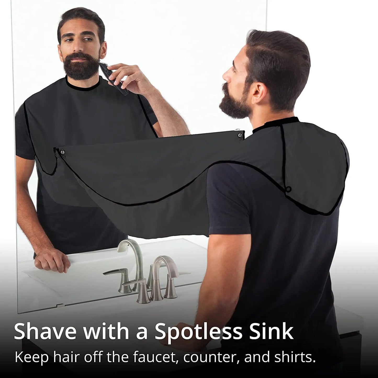 Male Shaving Apron Beard Catcher Cape Care Bib Face Shaved
