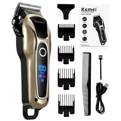 Professional Hair Trimmer Gold Clipper For Men Beard Trimmer