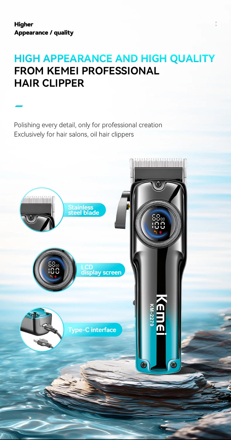 KEMEI Km-2279 Professional Hair Clipper 210mins Hair Clippers