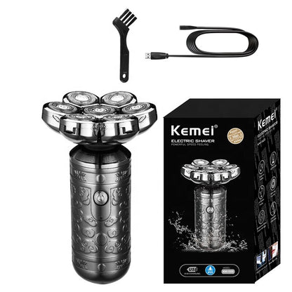 Original Kemei Metal Electric Shaver For Men Rechargeable Beard Electric Razor