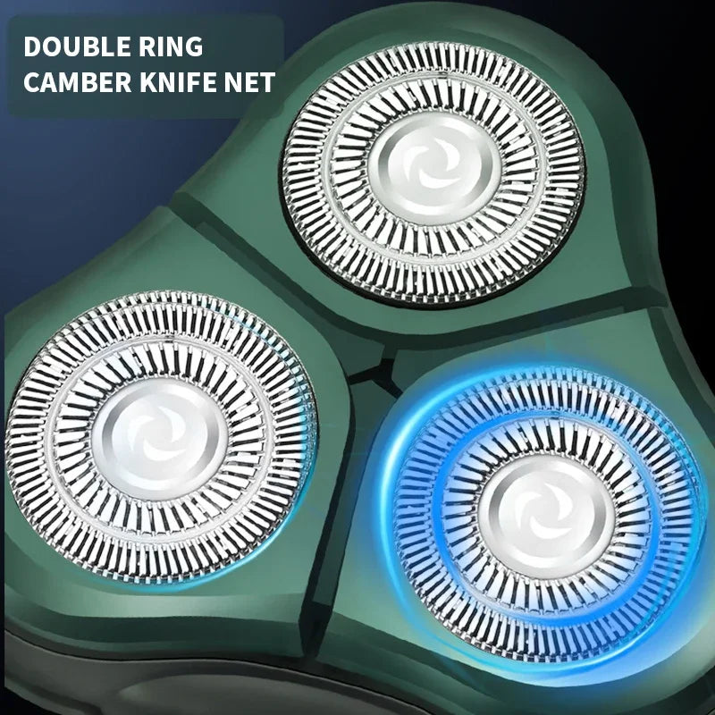 New Smart Electric Shaver LCD Digital Display Three-head Floating Razor