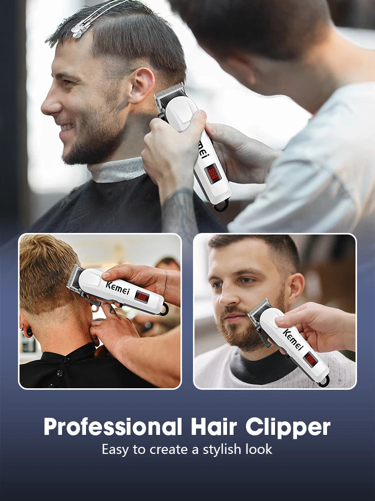 Kemei-809A Professional Hair Trimmer Adjustable Electric Clipper