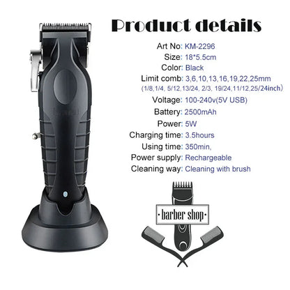 KM2296 Kemei Original Professional Rechargeable Hair Trimmer