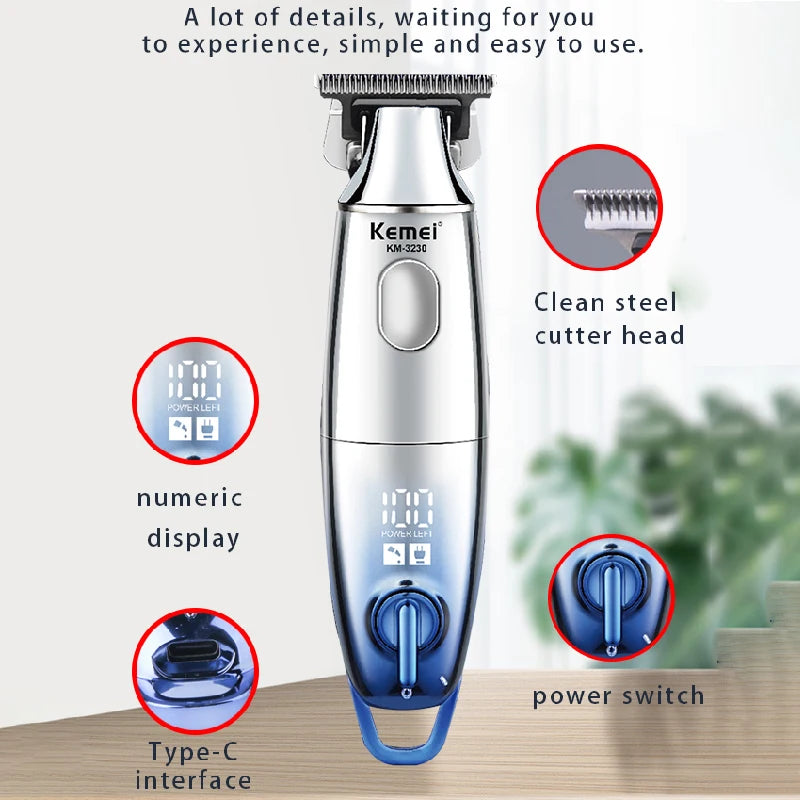 Kemei 3230 0mm Professional Hair Trimmer For Men
