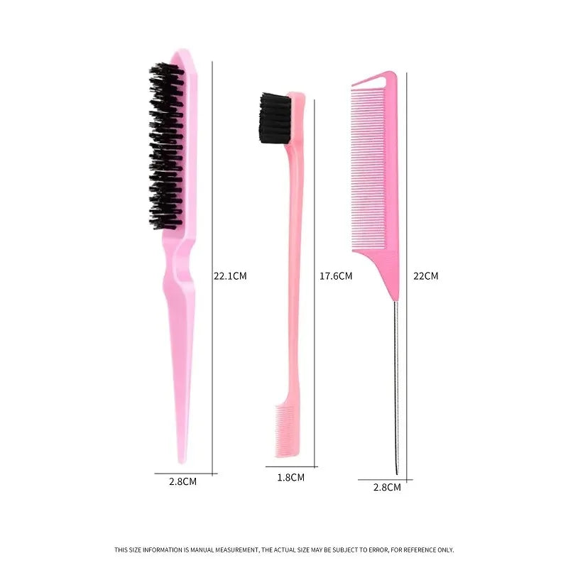 Slick Back Hair Brush Set Teasing Hair Comb