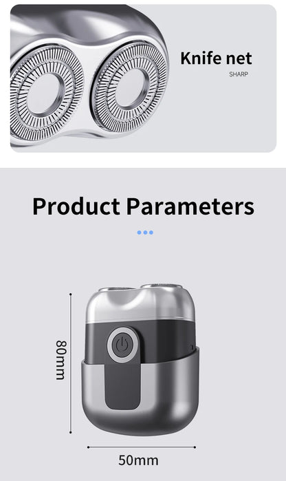 Mini electric shaver compact and fast charging