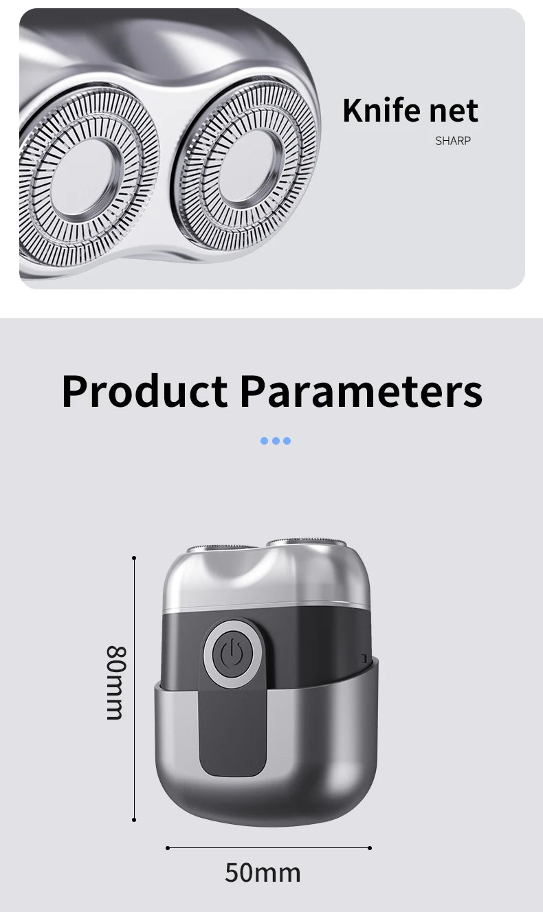 Mini electric shaver compact and fast charging