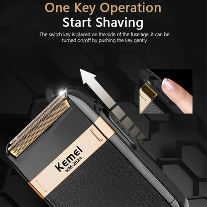 Kemei KM-2024 USB Charging Electric Shaver Beard Trimmer