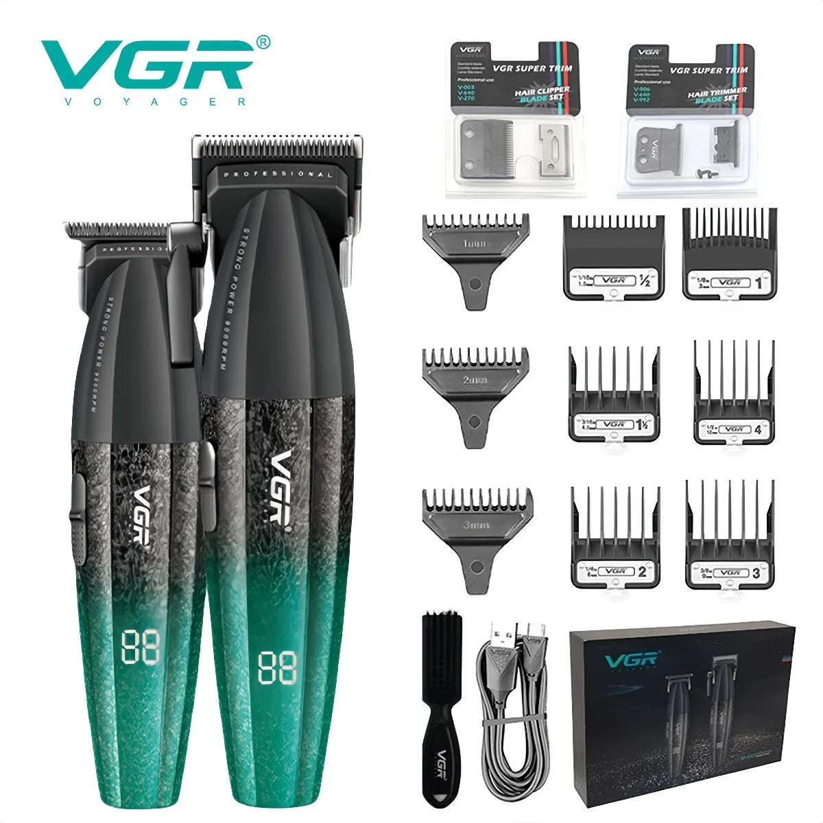 VGR Hair Trimmers Professional Hair Cut Machine Adjustable V-640 S3