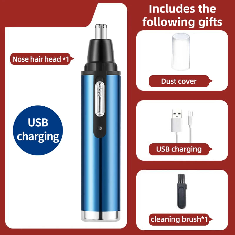 Electric Nose Hair Clipper Rechargeable Multi-kinetic Shaving