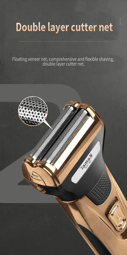 Kemei 3 In 1 Powerful Electric Shaver Facial Body Hair Trimmer KM-1429