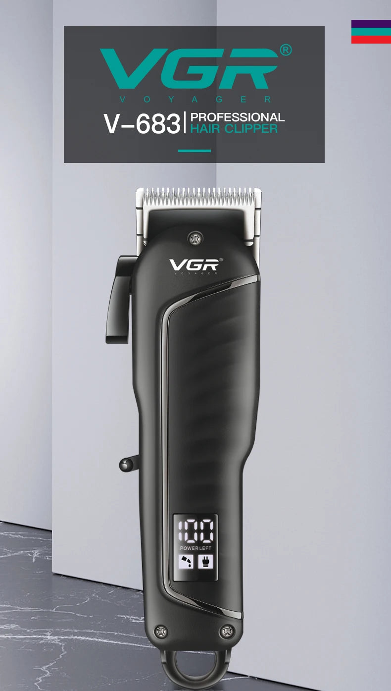 VGR Rechargeable Hair Clipper Barber Beard Hair Cutting Hair Trimmer
