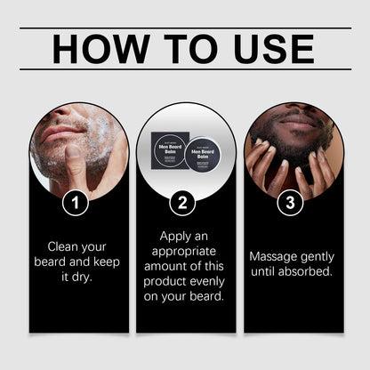 Beeswax Men Beard Balm Moisturize Dry Beard Soften Rough