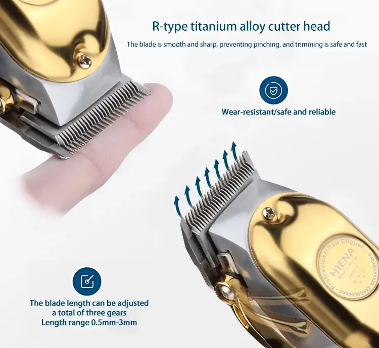 Hiena HYN-202 Professional T-Blade Hair Clippers For Men
