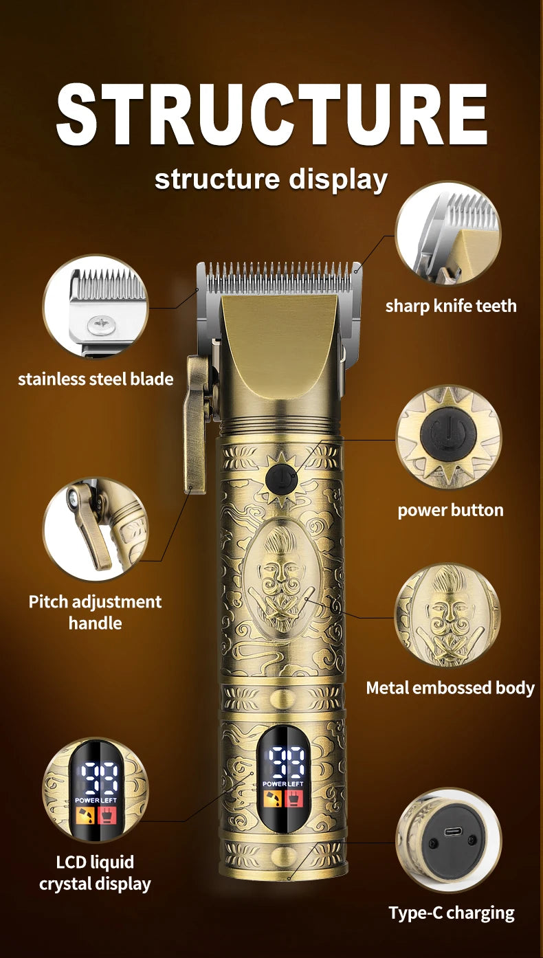 Resuxi 740 All Metal Hair Clippers Ears Nose Hair Trimmer
