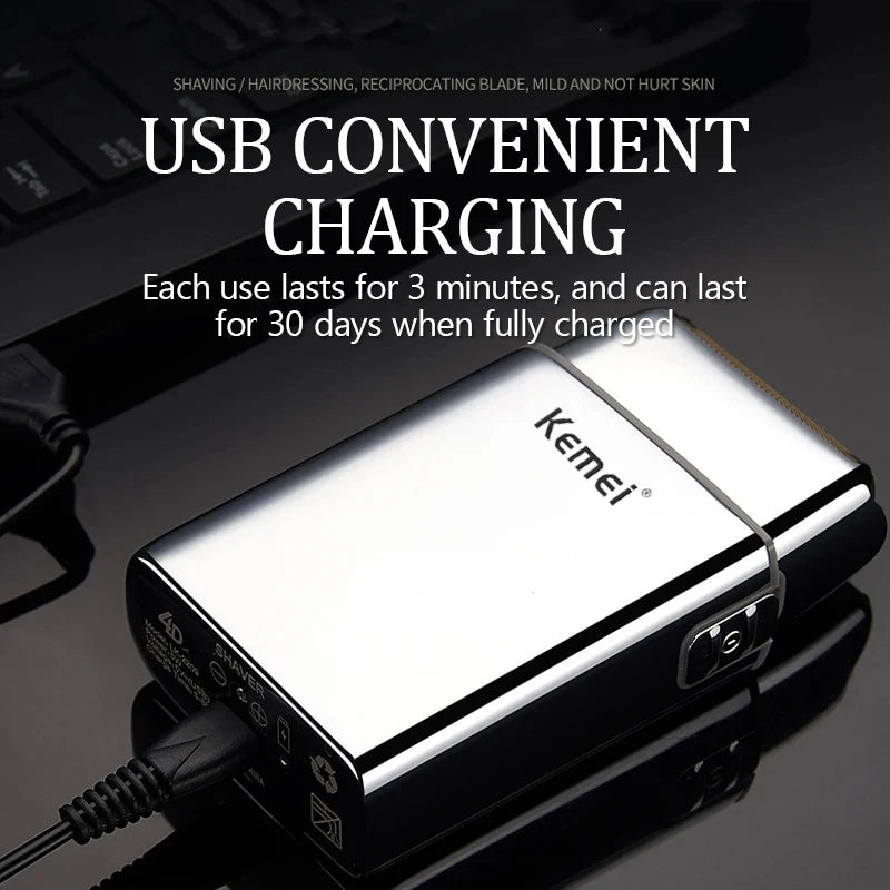 Kemei KM-TX5 Premium Chargeable Battery Electric Shaver