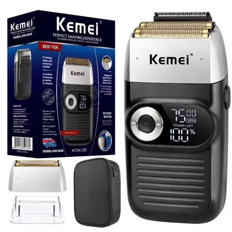 Kemei KM-2026 KM-2 In 1 Rechargeable Razor For Men