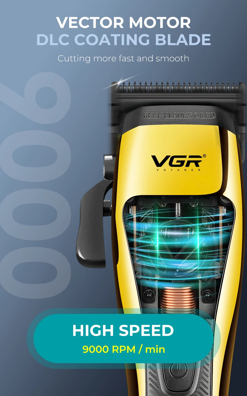 VGR Hair Clipper Professional Hair Trimmer Electric Hair Cutting Machine V-015