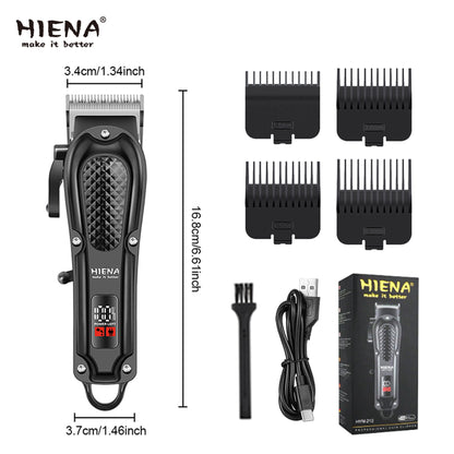 hiena Hair Clipper Barber Professional Cordless Trimmer HYN-212