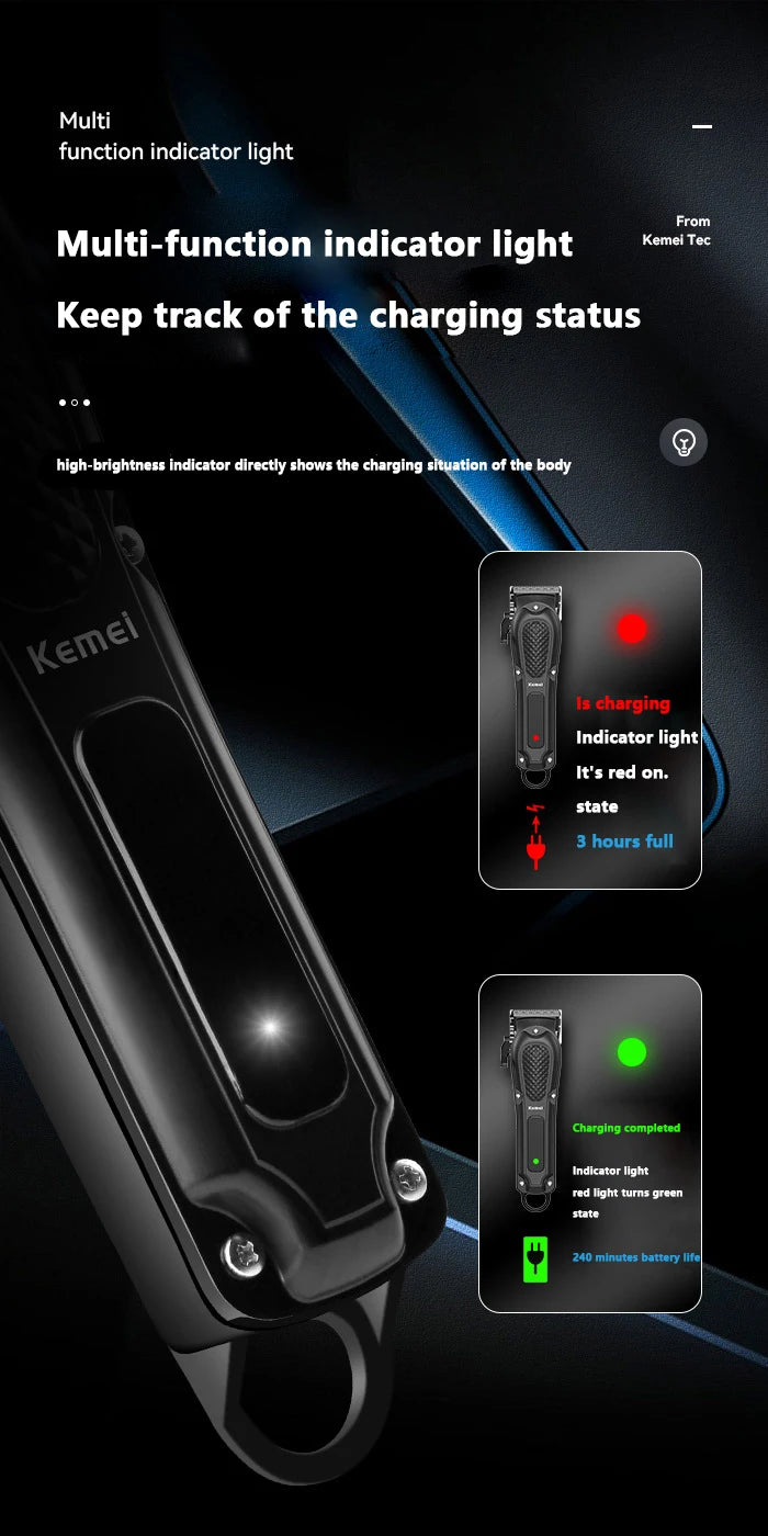 Kemei KM-1071 Electric Hair Clipper UBS Beard Trimmer