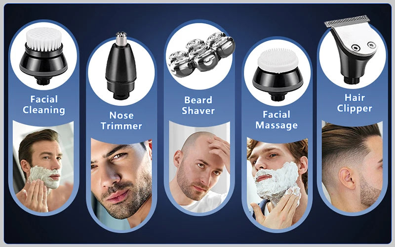Electric Shaver 7D Floating Cutter Head Base Beard Trimmer