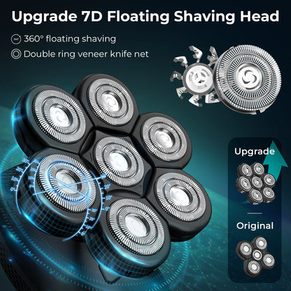 Kensen 5 in 1 Electric Shaver 7D Floating Cutter Head Rechargeable Shaver Kit