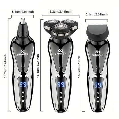 Electric Razor For Men, 3 In 1 Electric Shaver Nose Hair Trimmer