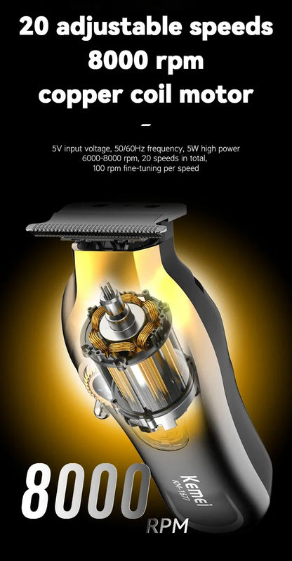 Kemei Rechargeable Barber Hair Clippers Electric Cordless KM-1677