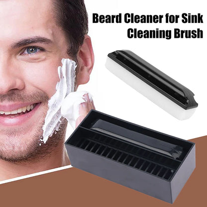 Reusable Countertop Beard Cleaner Sponge Brush Neck