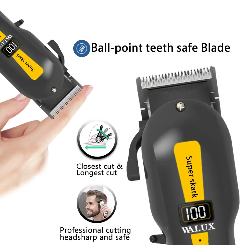 Professional Barber Hair Clipper Lithium Battery USB Chargeable Trimmer