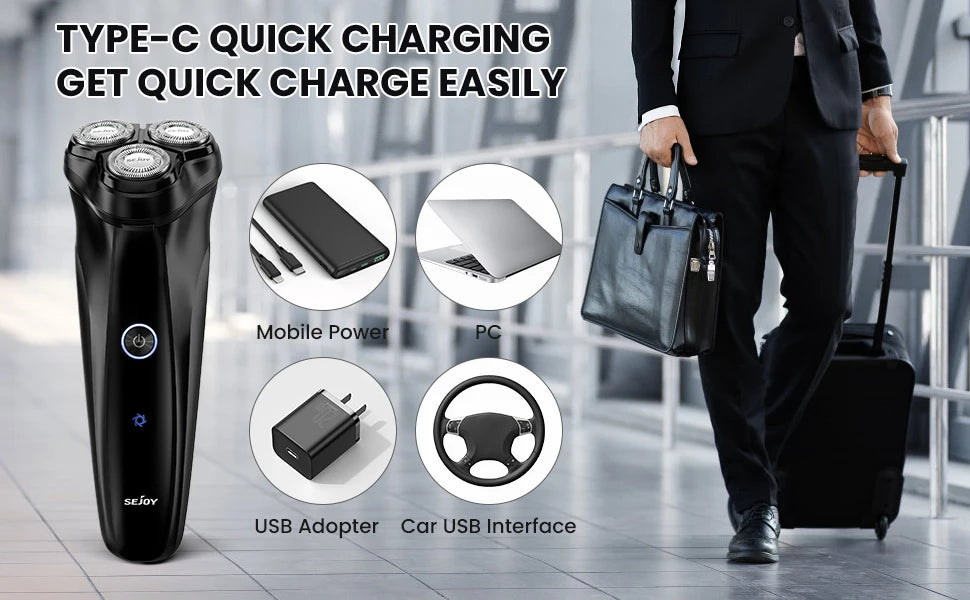 Usb Razor Shaver Portable Clean Razor Men USB Electric shaver Powerful Beard Razor ...