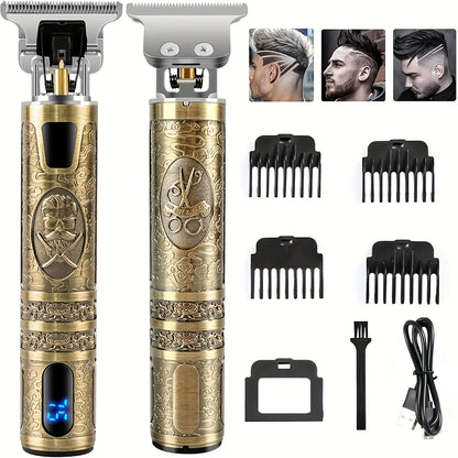 Electric Hair Clipper With LCD Display Oil Head Hair Cutting Machine
