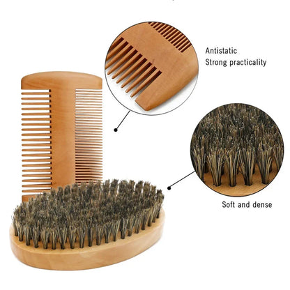 Boar Bristle Men's Shaving Brush Portable Natural Beard Brush