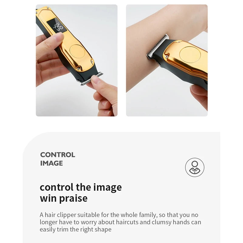 Men Hair Clippers Rechargeable Electric Cutting Beard Trimmer