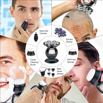 Electric Shaver 7D Floating Cutter Head Base Skull Shaver Shaving