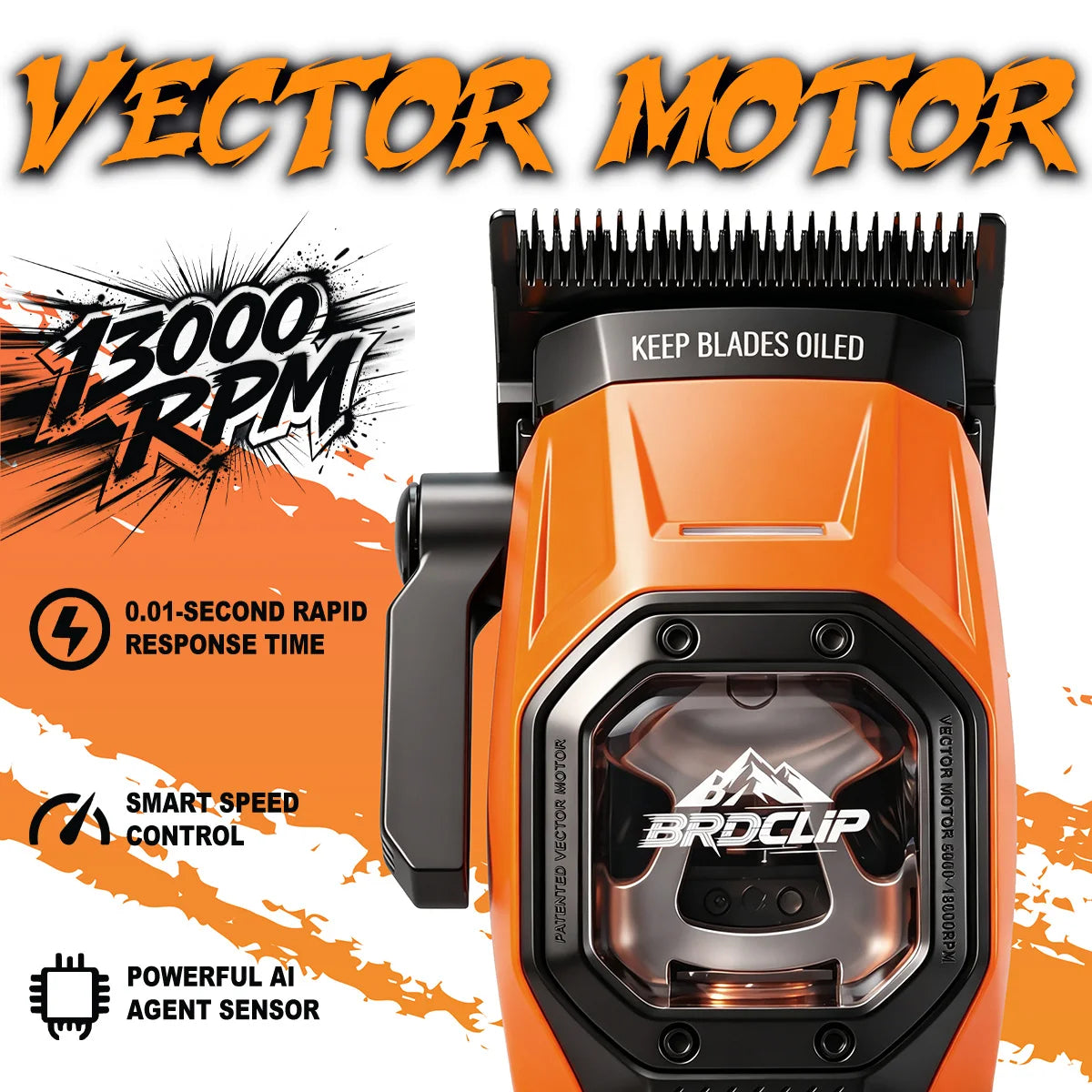 New Professional BRDCLIP Salon Barber Kit Hair Clipper