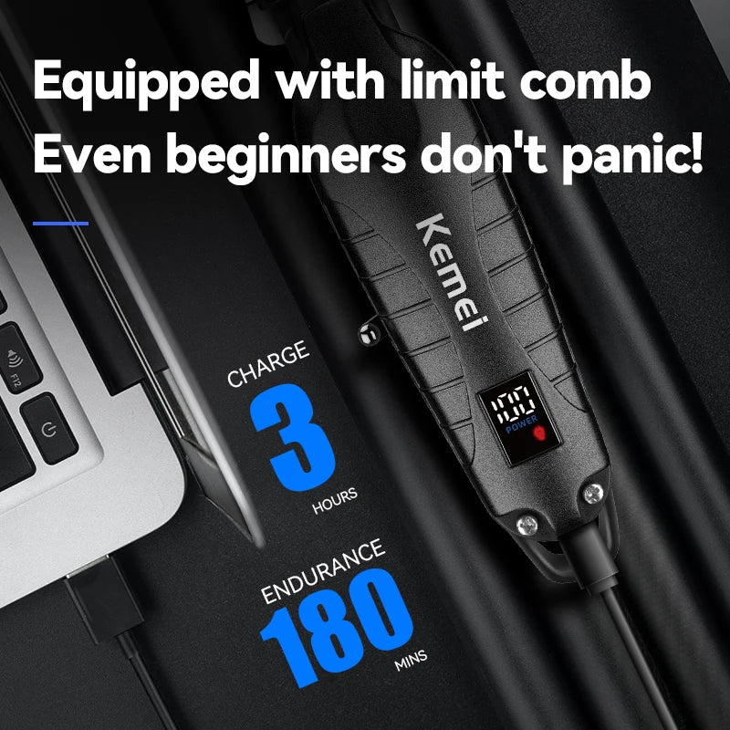 Kemei  Hair Clipper Professional Trimmer Cordless Haircut km-2293