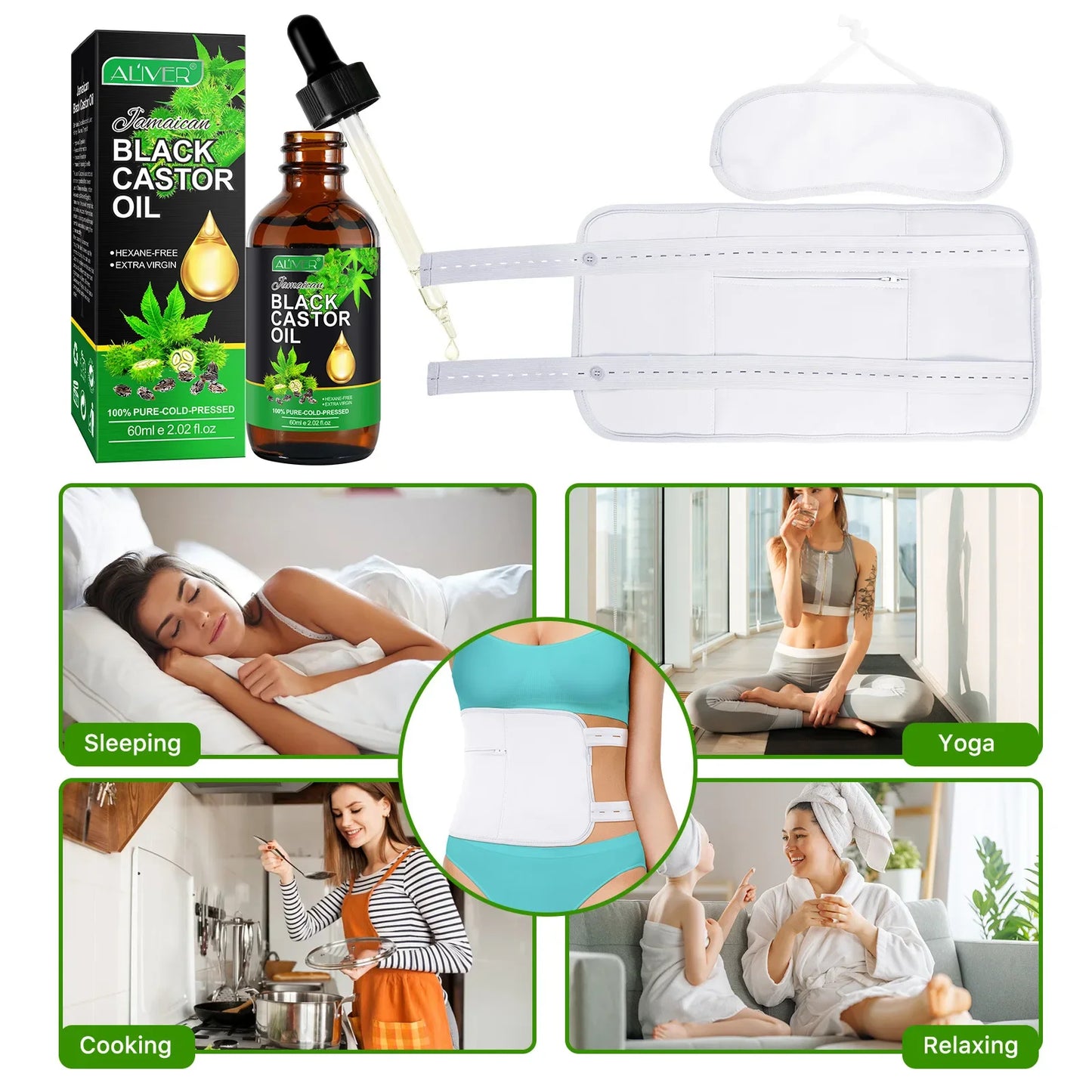 Aromatherapy massage Jamaican Black Castor Oil moisturizes