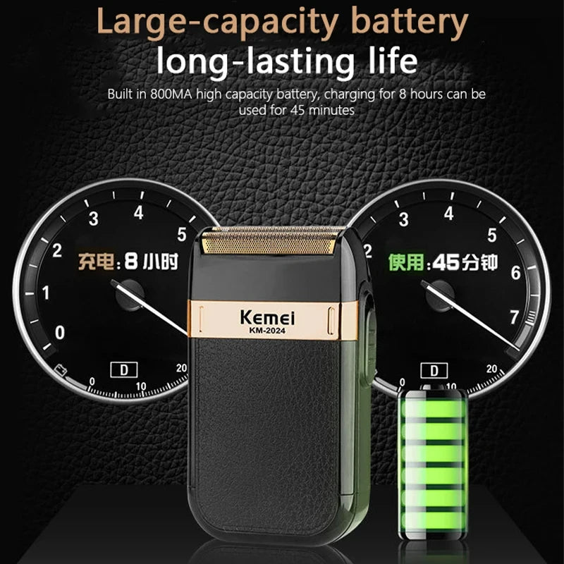 Kemei KM-2024 USB Charging Electric Shaver Beard Trimmer