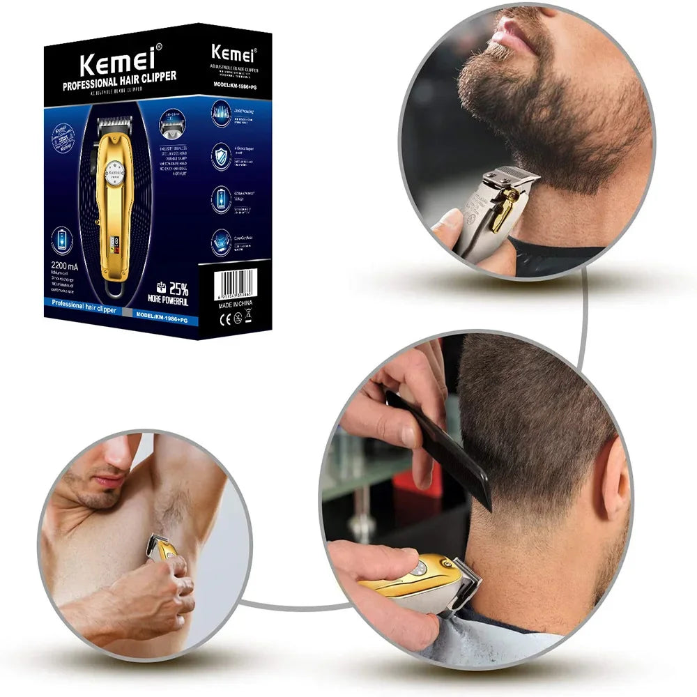 Kemei 1986 Hair Clipper Professional Barber Trimmer for Men