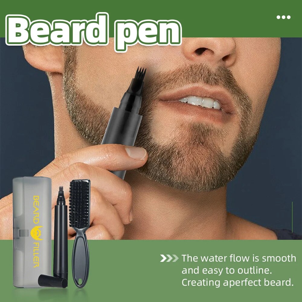 Waterproof Beard Facial Hair Styling Beard Enhancer Pen Beard Filler