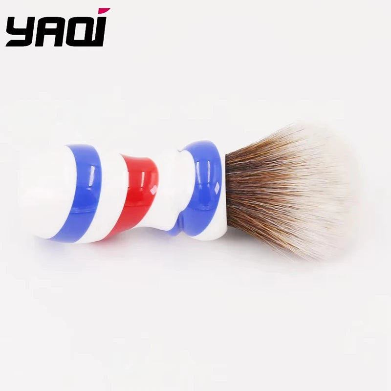 24MM New Barber Pole Style Brown Synthetic Knot Shaving Brush
