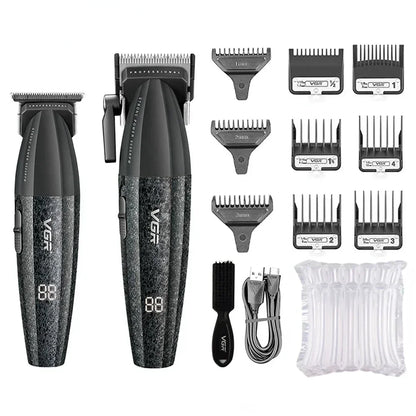 VGR Hair Clippers Professional Barber Clippers Adjustable Hair Cut