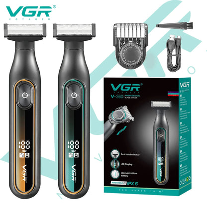 VGR V-360 Professional Shaving Set LED Intelligent Digital Display