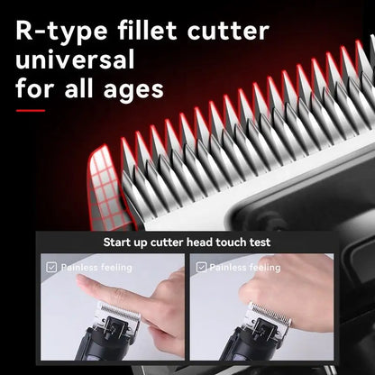 Kemei hair clipper long battery life silent TOP-65 carbon steel