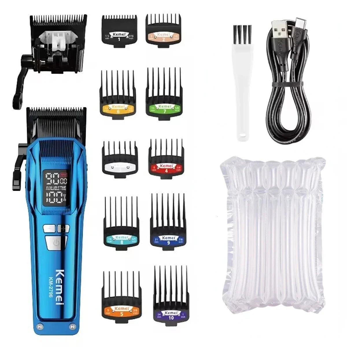 Kemei Hair Trimmer Professional Clippers Brushless Motor 9000 RPM