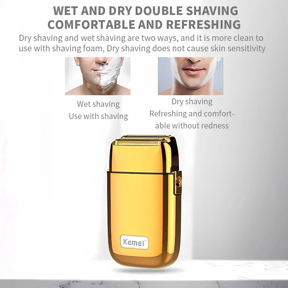 Kemei Tx1 Rechargeable Metal Housing Razor Shaving Machine