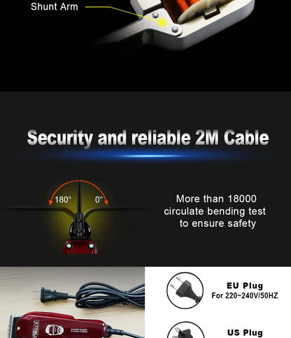 Professional 10W Classical Taper Level Hair Clipper Corded Trimmer